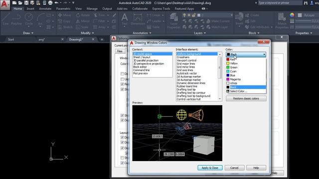 Alterar plano de fundo do AutoCAD смотреть онлайн