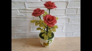 Розы из бисера.