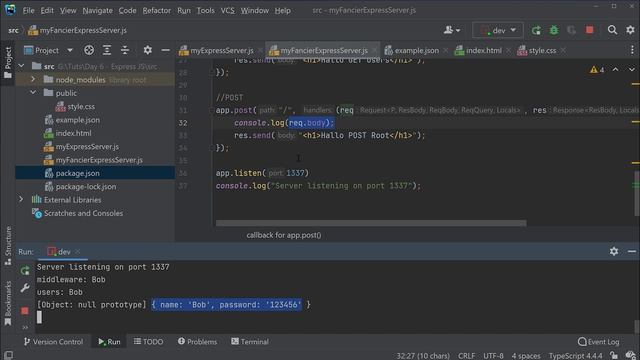Express JavaScript Tutorial #10 - In Json antworten: eine echte API
