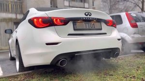 Infiniti q50 3.7 sound mufler delete задня банка знята прямоток