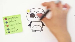 How to Draw a Cute Cartoon Penguin Easy step by step