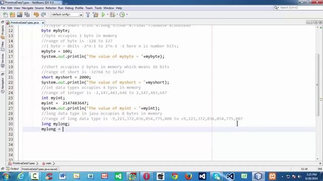 5.Data Types in Java Programming Language