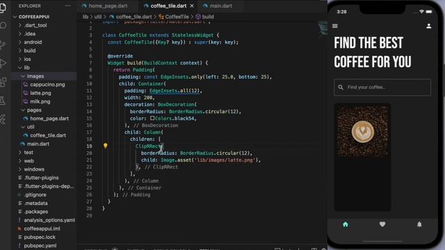 Coffee Shop App UI In Flutter 2023 - Flutter Tutorial - flutter course - Coffee ui #flutter #dart