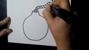 Как нарисовать бомбу  -  Como dibujar una bomba   -   How to draw a bomb