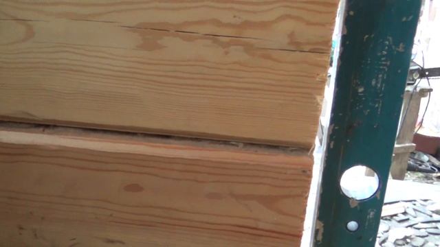 Входная дверь,  исправляю обсадную коробку село иглино