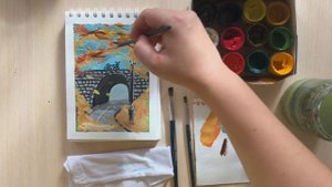 Рисуем гуашью, что делать, если увлёкся с листвой, как исправить