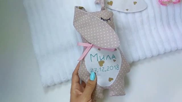 Зайка сплюшка. Ручная работа/Bunny rabbit soft toy