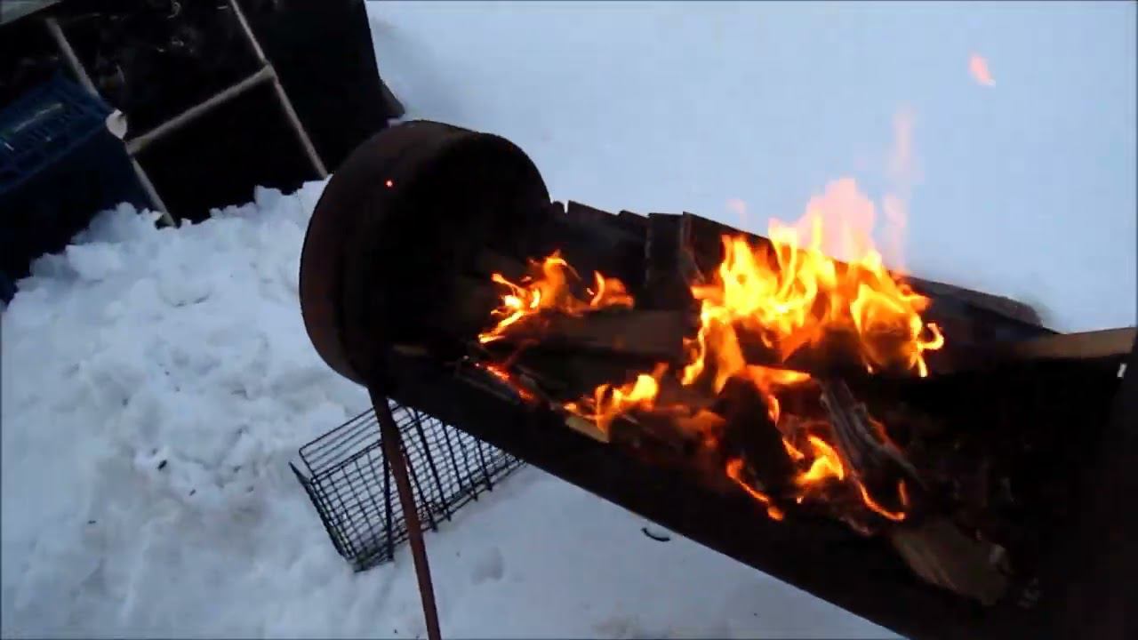 Сибирь. Пахнет весной. Решили пожарить форель и курочку на мангале из газ. баллона ! смотреть онлайн