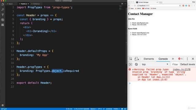 3.7 Typechecking With PropTypes смотреть онлайн