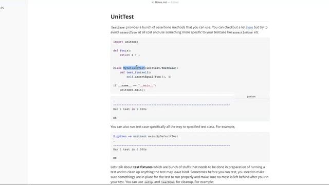 Python UnitTest