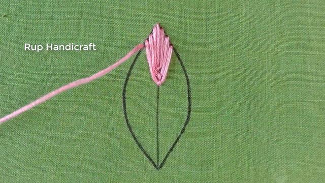 Leaves Embroidery !!! 4 Amazing Stitches Leaves Hand Embroidery Tutorial by Rup Handicraft