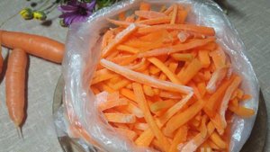 Заморозка моркови для плова