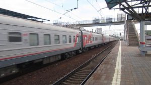 Электровоз ЧС7-087 с поездом№016М Москва-Архангельск платформа Москва-3 30.05.2019