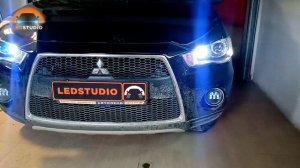 Mitsubishi Outlander модернизация фар. Bi led 105W. Новинка 2023 года.