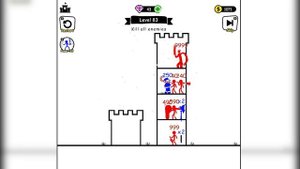Красный vs Синего Снеговика Кида #2 Прохожу 61-100 уровни Stick Hero Tower Defense на Крутилкины