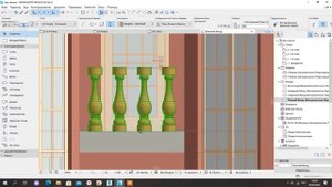 14 создание балюстрады в archiCAD