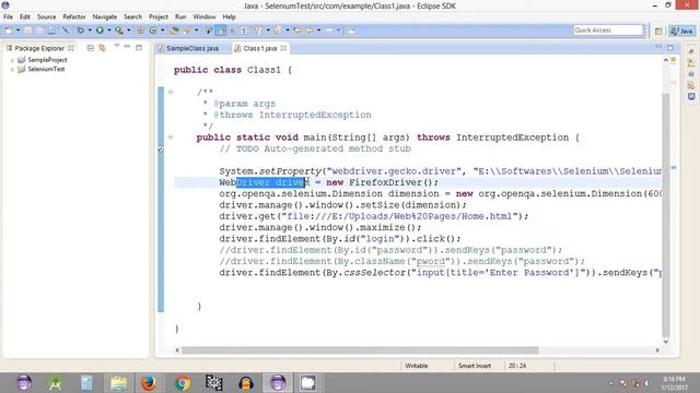 Selenium Tutorial #18 - Going through the Selenium WebDriver Java Program