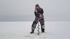 Титановый ледобур Мусеева 130 спорт #ГОРЬКОВСКОЕВОДОХРАНИЛИЩЕ #мастермусеев #ижевск