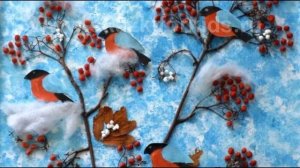 Новогодние аппликации. Поделки из ваты.