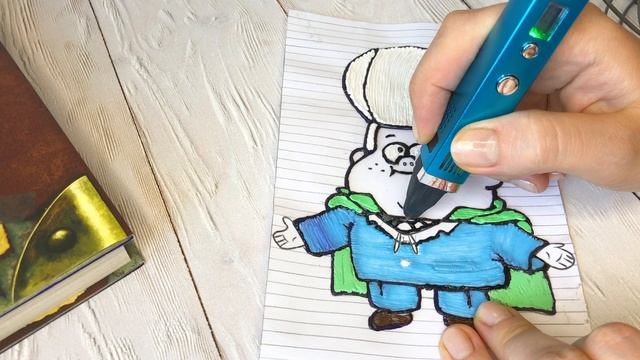 Создаем карандашницу 3D ручкой. Рисуем Малыша Гидеона из Гравити Фолз.