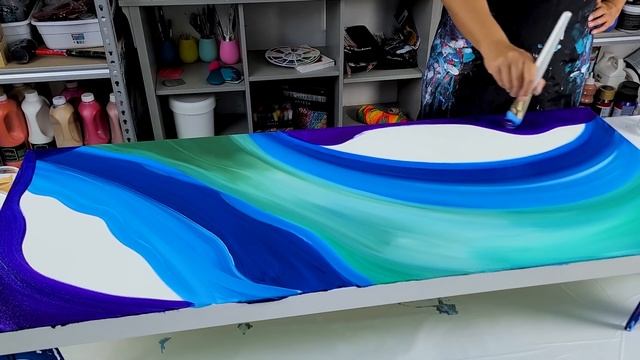 Gorgeous and SO Different!! Abstract Painting + Acrylic Pouring (My Empty Wall 2) смотреть онлайн