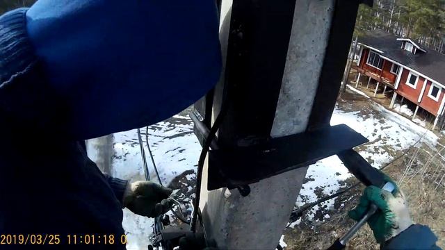 установка траверс для ЛЭП 10 Квт смотреть онлайн