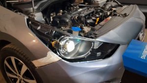 Установка bi led линз Zorkiy s15 на Solaris 2 с масками Mazda style + покраска отражателей + бронь