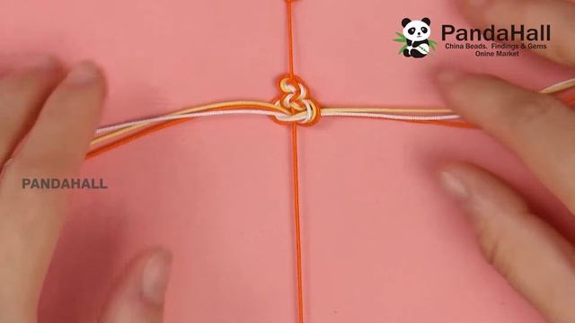 Video 4 PandaHall Мастер-класс---Браслет из плетеного шнура оранжевого цвета！ смотреть онлайн