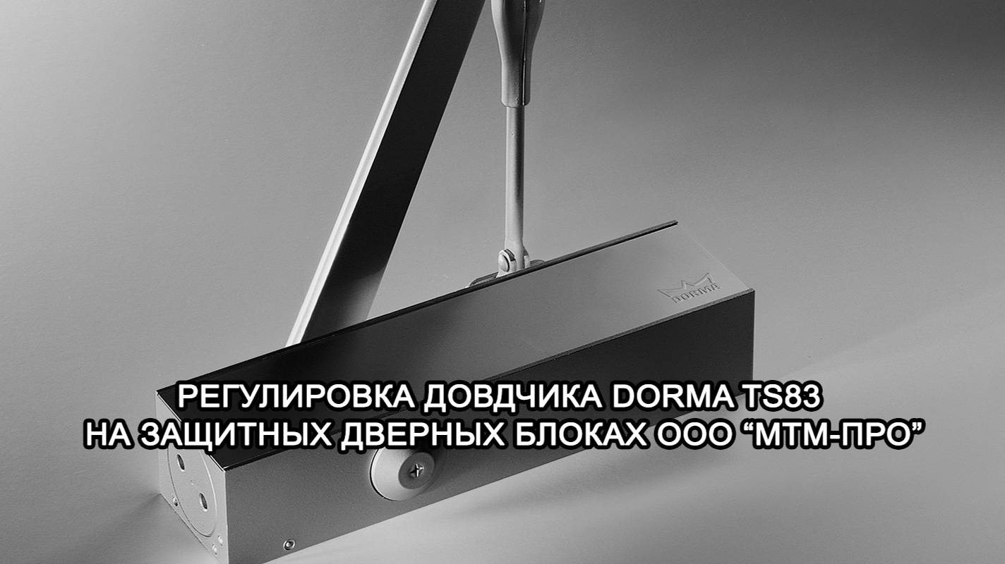 МТМ-ПРО - 51 - Регулировка доводчиков Dorma TS83 на защитных дверях ООО "МТМ-ПРО"