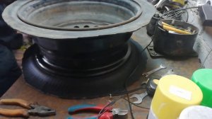 Освободить железные диски от старых покрышек