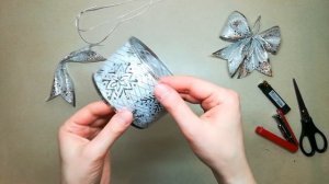 Бант на елку ОЧЕНЬ ПРОСТО/ как сделать бант / A beautiful bow is VERY SIMPLE DIY / Творческое место