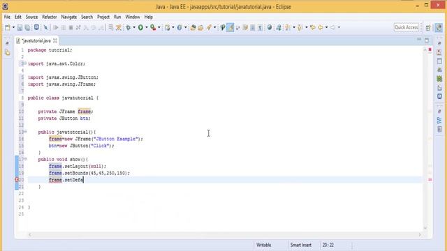 Video #40 -Java Swing Tutorial -How To Set The Background Color Of JButton смотреть онлайн
