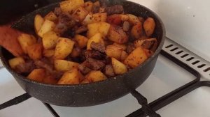 как пожарить правильно картошку с печенью. самый вкусный рецепт
