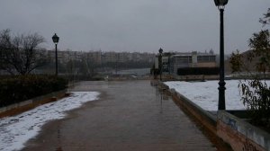 Estadio Vicente Calderón (Obras actuales nevando) 7 de Enero 2021