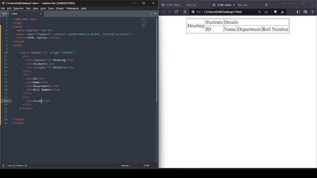 creating HTML Table with sublime text | #design #tranding смотреть онлайн