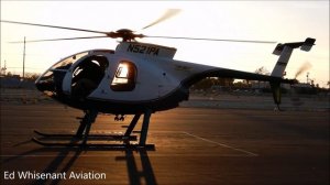 Hughes 369FF / MD500FF Start-Up, Takeoff & Land - Repositioning MD Helicopter N521PA