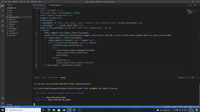 Streamlit Audio to Text Converter Web App | Complete Streamlit Python Course | Tutorial 4 смотреть онлайн