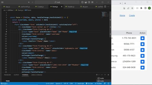 Table React CRUD Operations with Context, Dark Mode & More