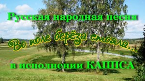 Во поле березонька стояла