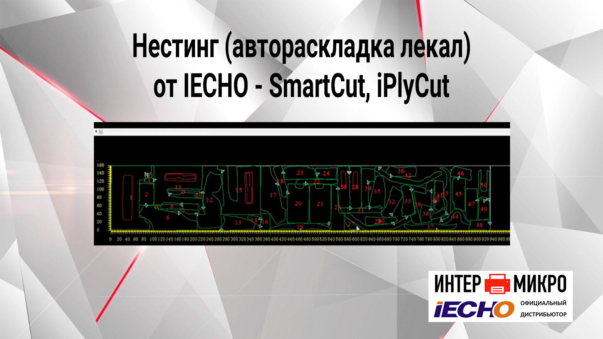 Нестинг (автораскладка лекал) от IECHO - SmartCut, iPlyCut