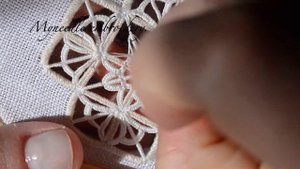 Вишивка хардангер/Lace embroidery Part 2