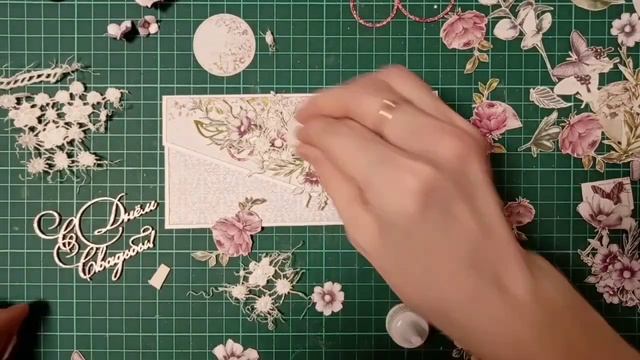 #ScrapMania_tm #scrapbooking Мастер класс  Свадебный конверт на магните