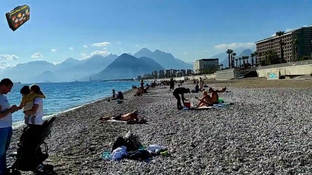 Antalya Walking Tour Konyaalti Beach [Sunny Day] | DEC 2022 смотреть онлайн