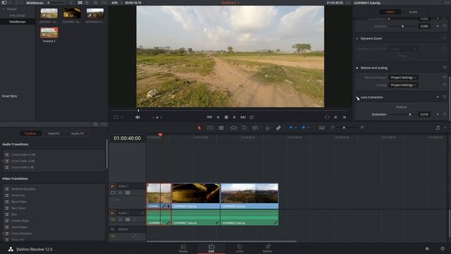 DaVinci Resolve 12.5 - 32c Lens Correction смотреть онлайн