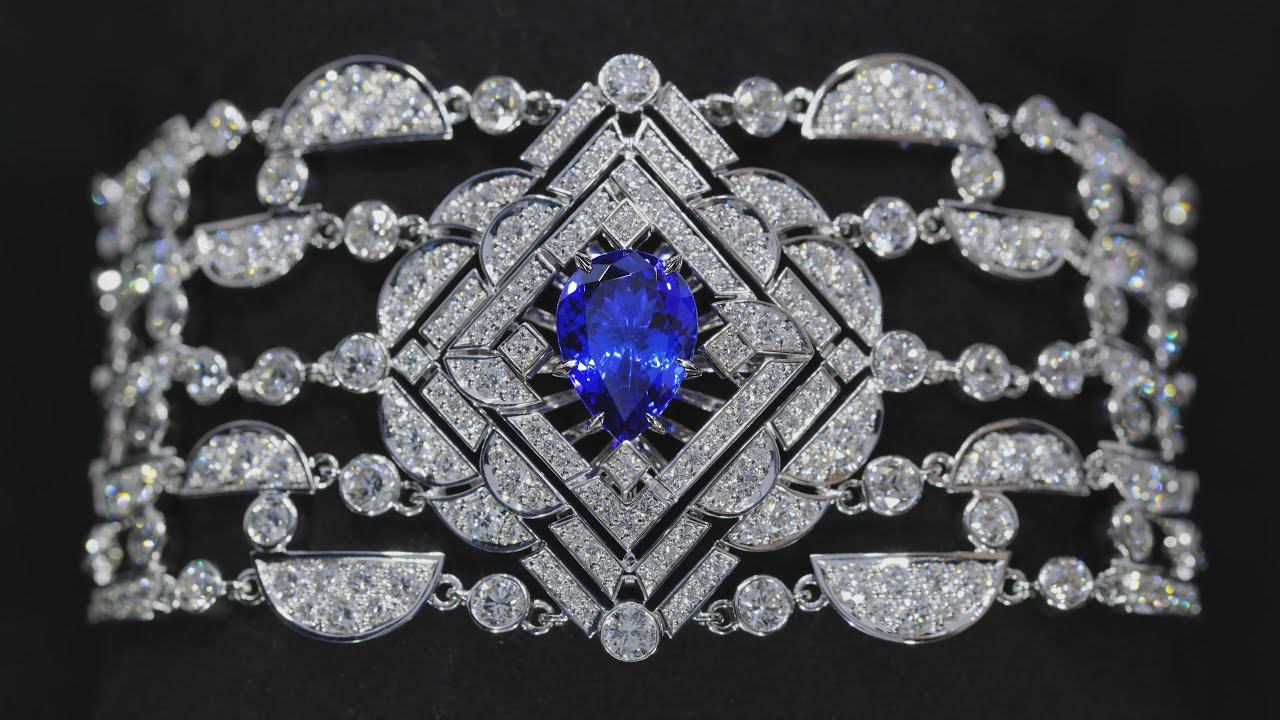 ART DECO JEWELLERY. Браслет с танзанитом "Куала-Лумпур". Tanzanite "Kuala Lumpur" bracelet.