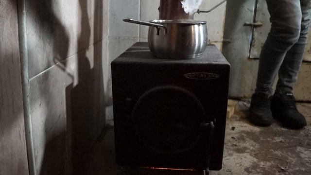 Отапливаем гараж печкой Золушка. Отзыв владельца. смотреть онлайн