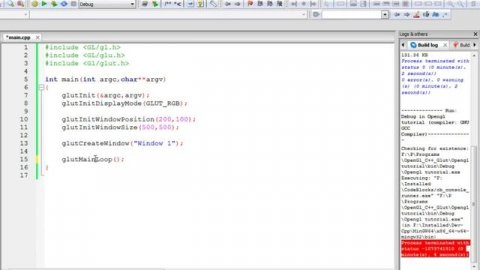 OpenGL Tutorial - 1 | Getting Started | OpenGL in C++ with the GLUT library