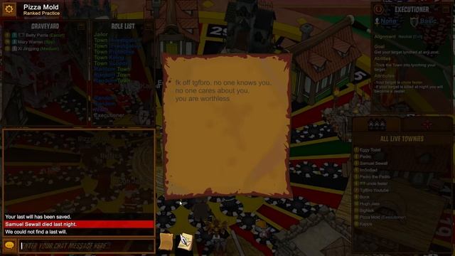 Pizza Mold the executioner Town of Salem ranked practice смотреть онлайн