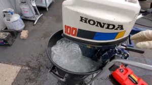 b100s BF100S BF100 Honda 10hp 4 Stroke Outboard Engine Running GREAT