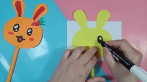 Зайчик ручка из бумаги своими руками. Bunny paper pen DIY